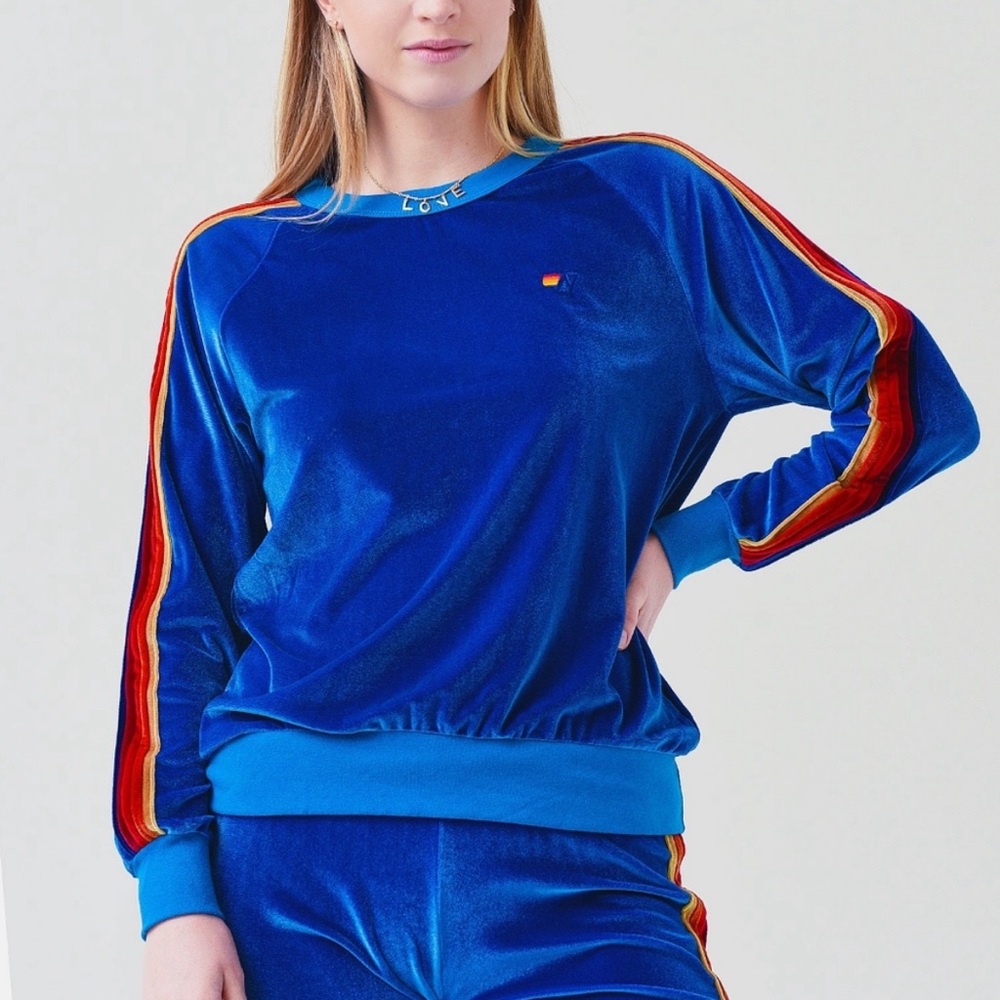 Aviator Nation Velvet Blue Sweatshirt
